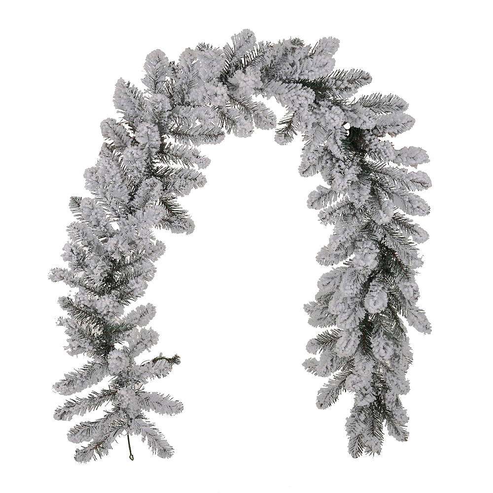 Festão Natal Nevada Aramado 120 Tips 1.8M Verde Flor arte